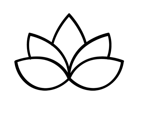 Fleur de nénuphar, en noir et blanc, symbolisant les bienfaits